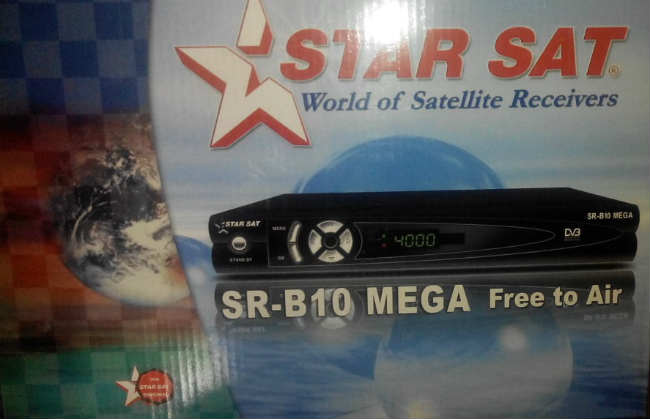 رسيفر StarSat sr-b10 مع سوفت وير المصنع لعلاج مشكلة اللمبة الحمرا ء