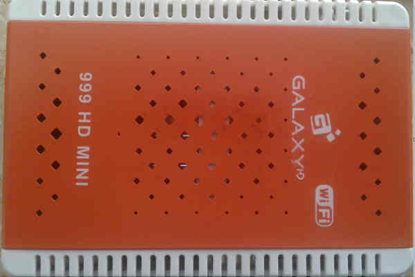 جهاز galaxy 999 hd mini البرتقالي مع احدث ملف قنوات عربي