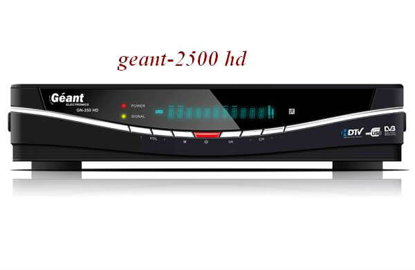 جهاز GEANT 2500 HD جيون العادي مع ملف قنوات متحرك 16 قمر بتاريخ اليوم 2016