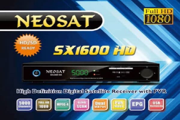 NEOSAT SX1600HD مع احدث ملف قنوات للجهاز 
