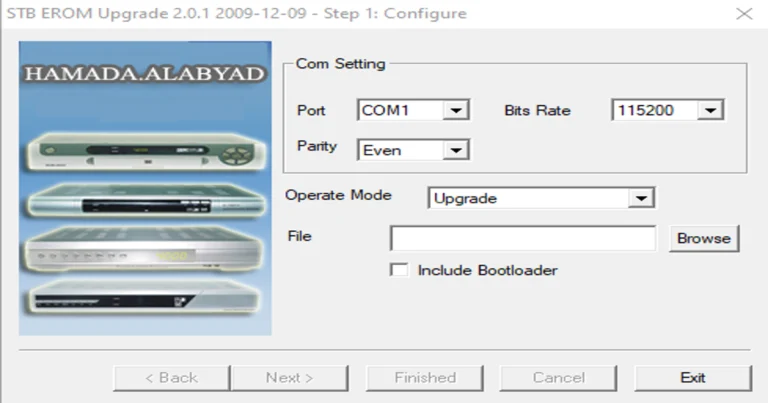 لودر STB EROM Upgrade لحل كل مشاكل السوفتات معالج ALI 1 STB EROM Upgrade